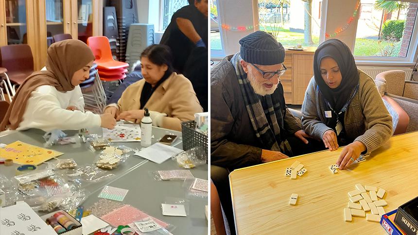 Activities like dominos and crafts at Sahara