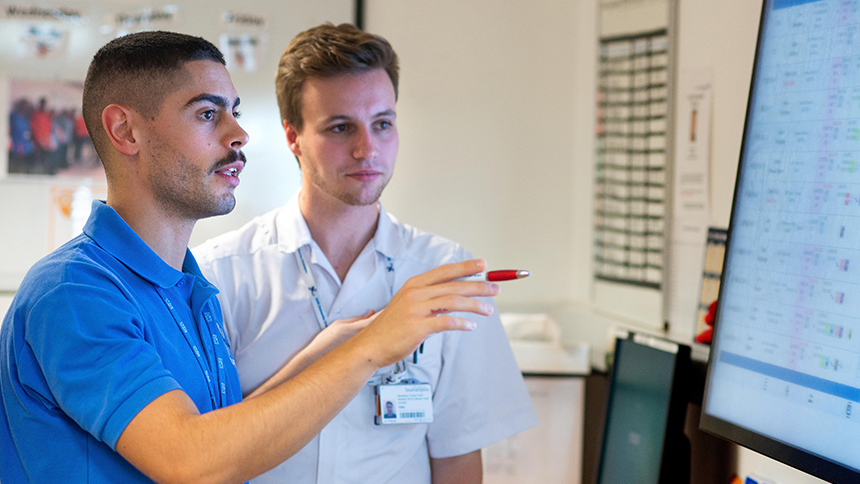 2 members of staff on Southampton General Hospital's specialist dementia ward