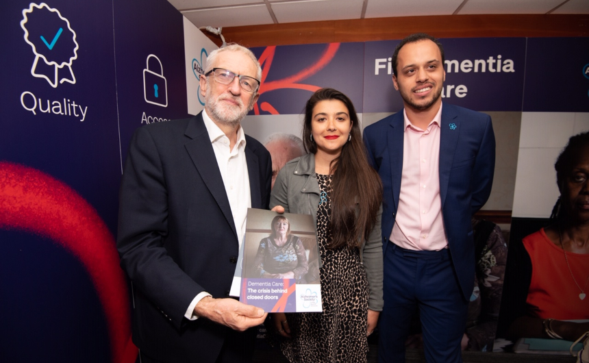Jeremy Corbyn with Alzheimer's Society