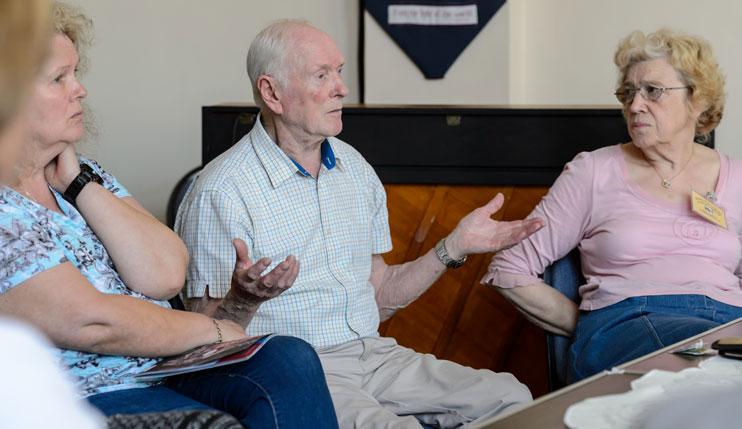 Discussion among members of the Wyre Forest Dementia Carer's Support Group.