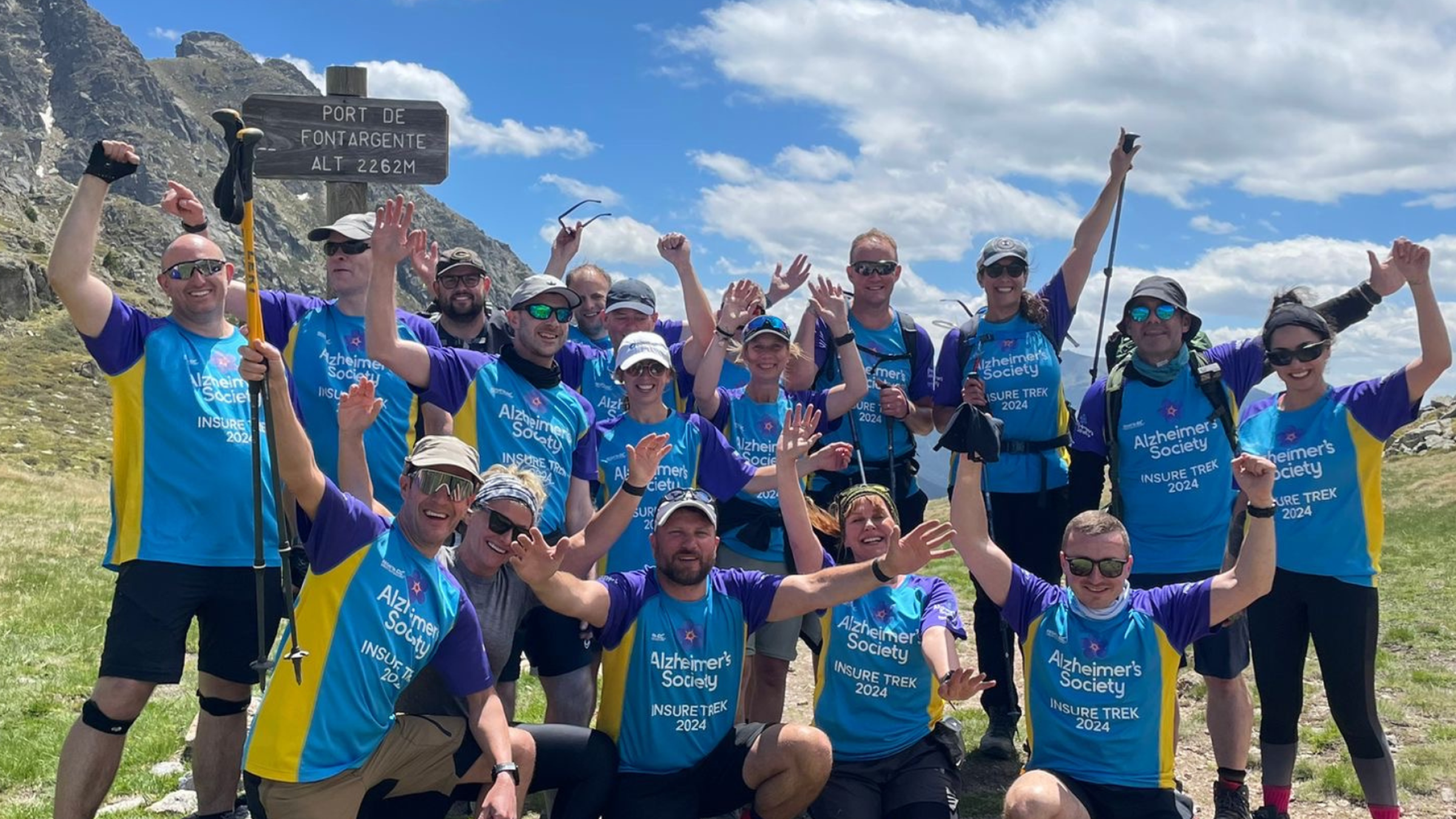 A group of colleagues from the insurance industry taking part in Insure Trek to raise funds for IUAD