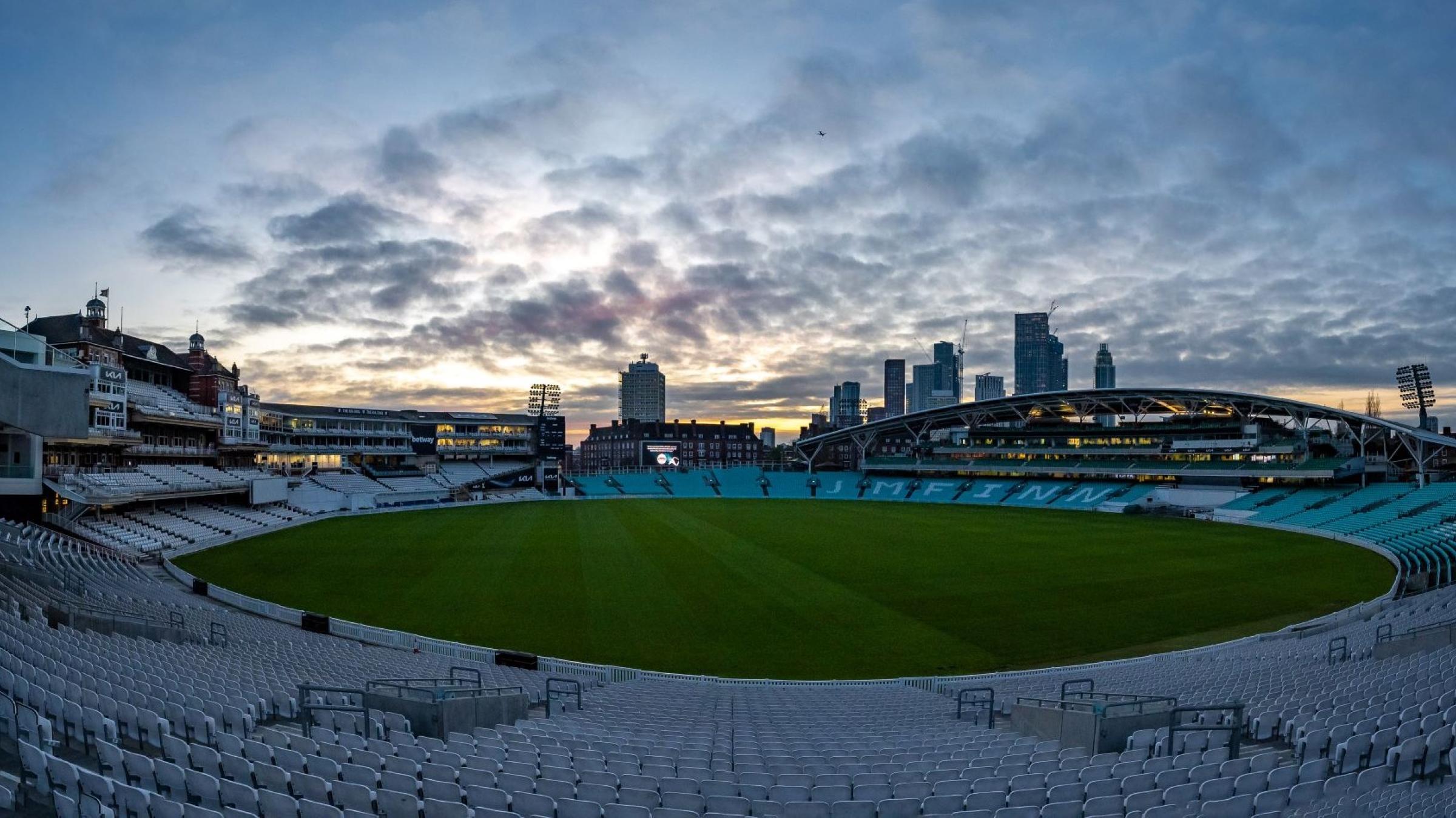 A panorama of a sports stadium