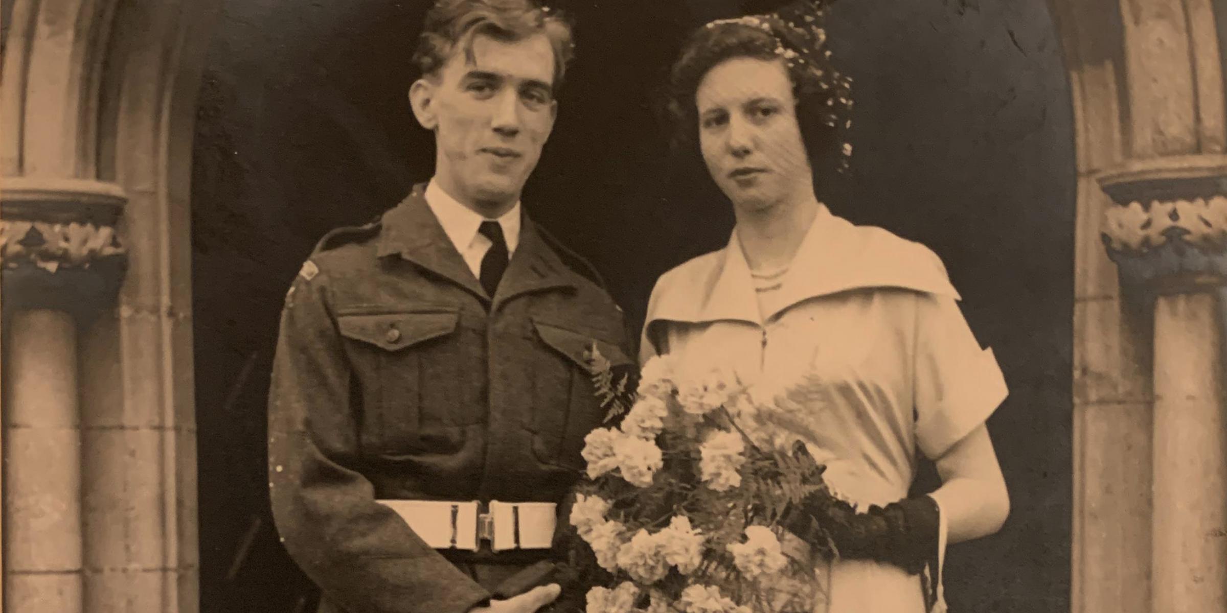 Suzanne's mum and dad on their wedding day