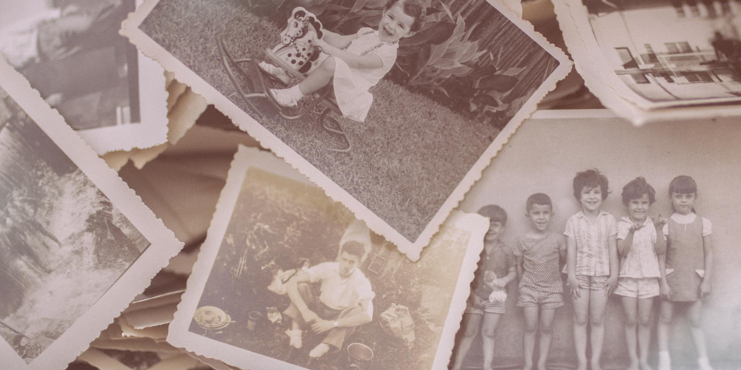 Collection of black and white photographs