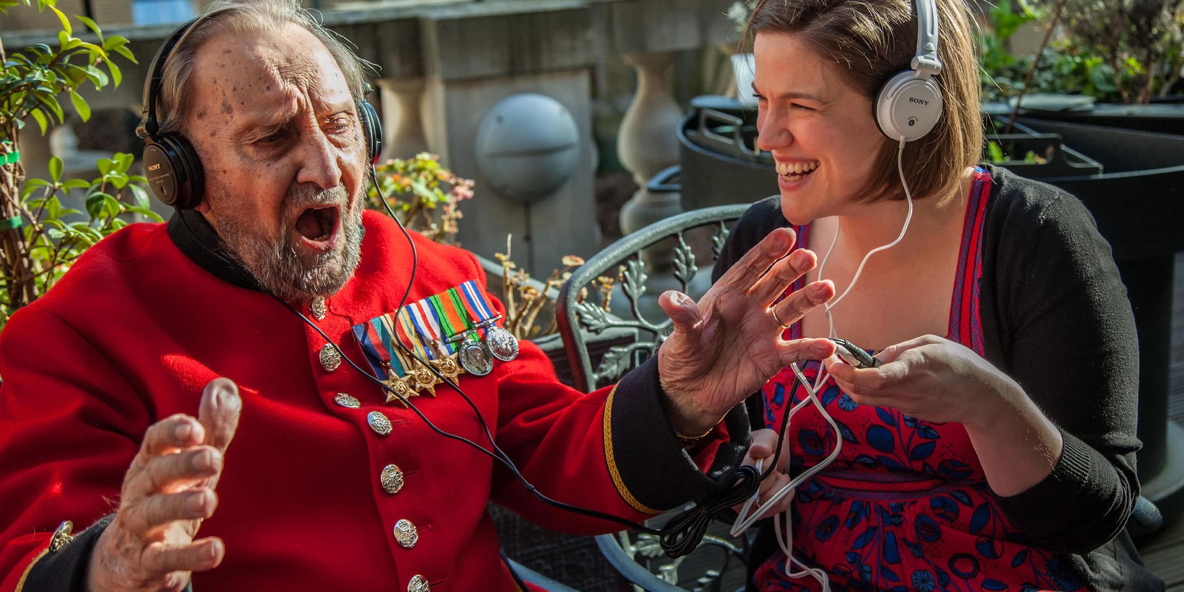 Enjoying a personal playlist of music