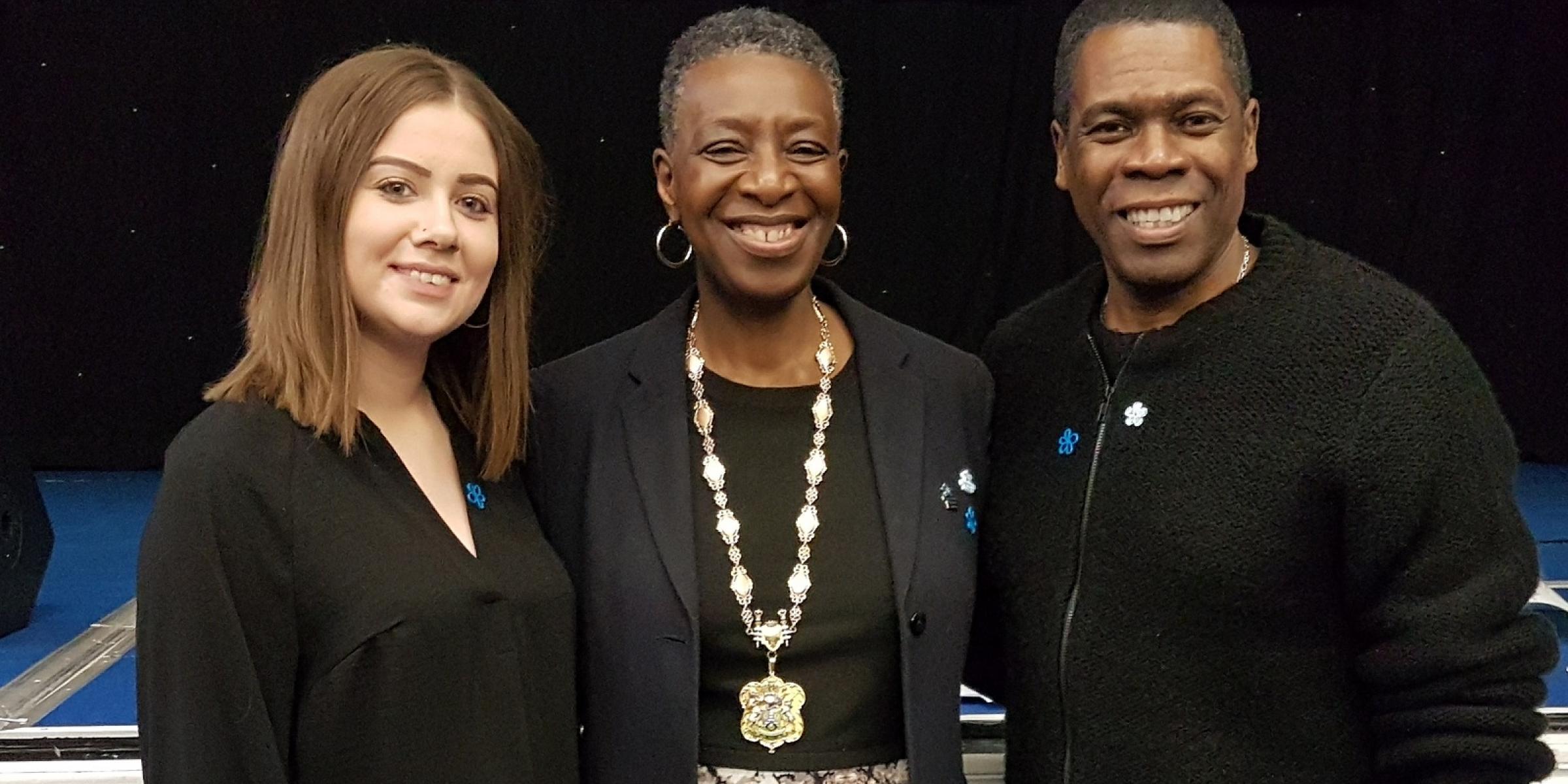 Barbara with Alzheimer's Society staff