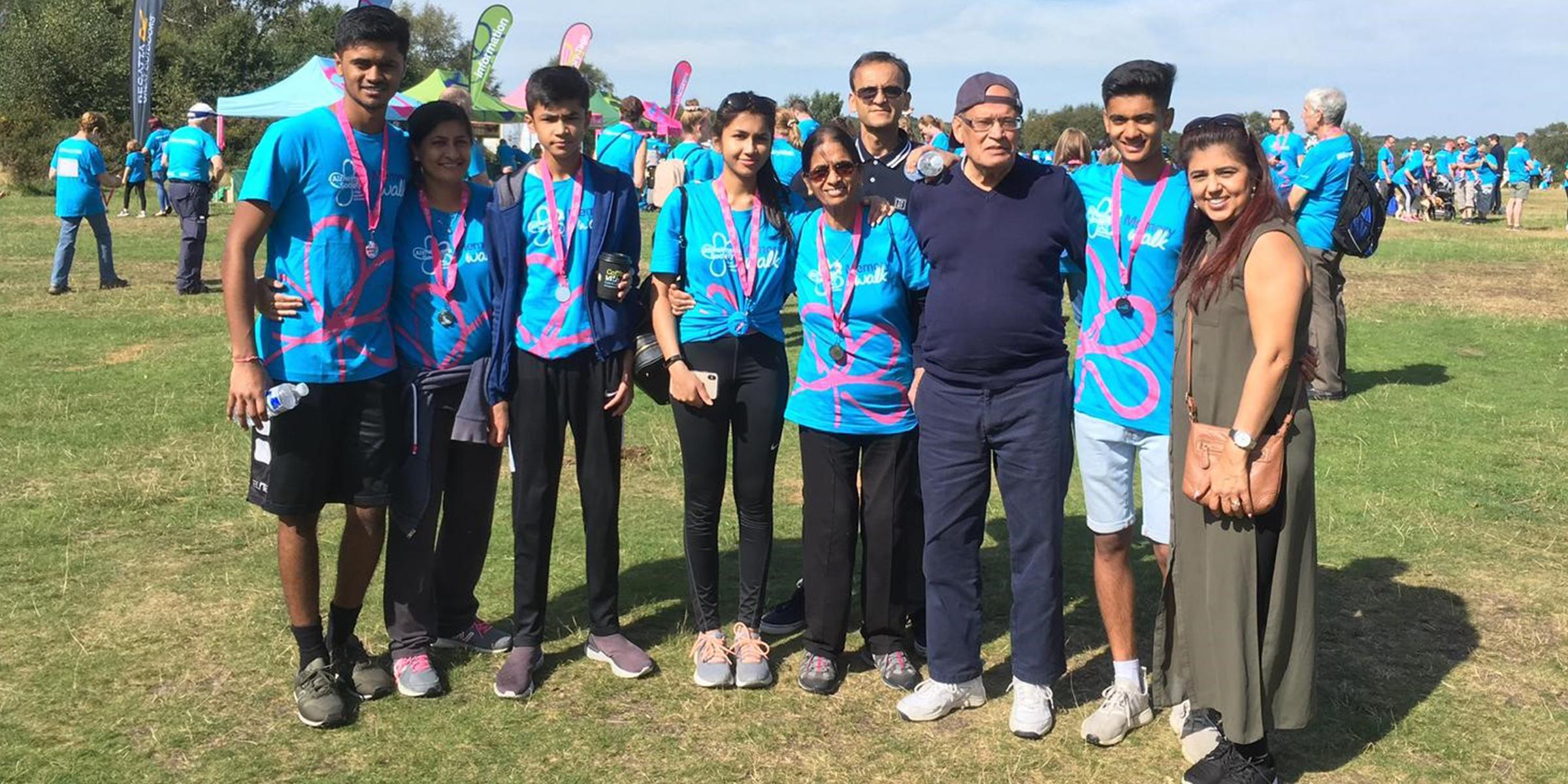 Mithlesh Mittal and family at Memory Walk.