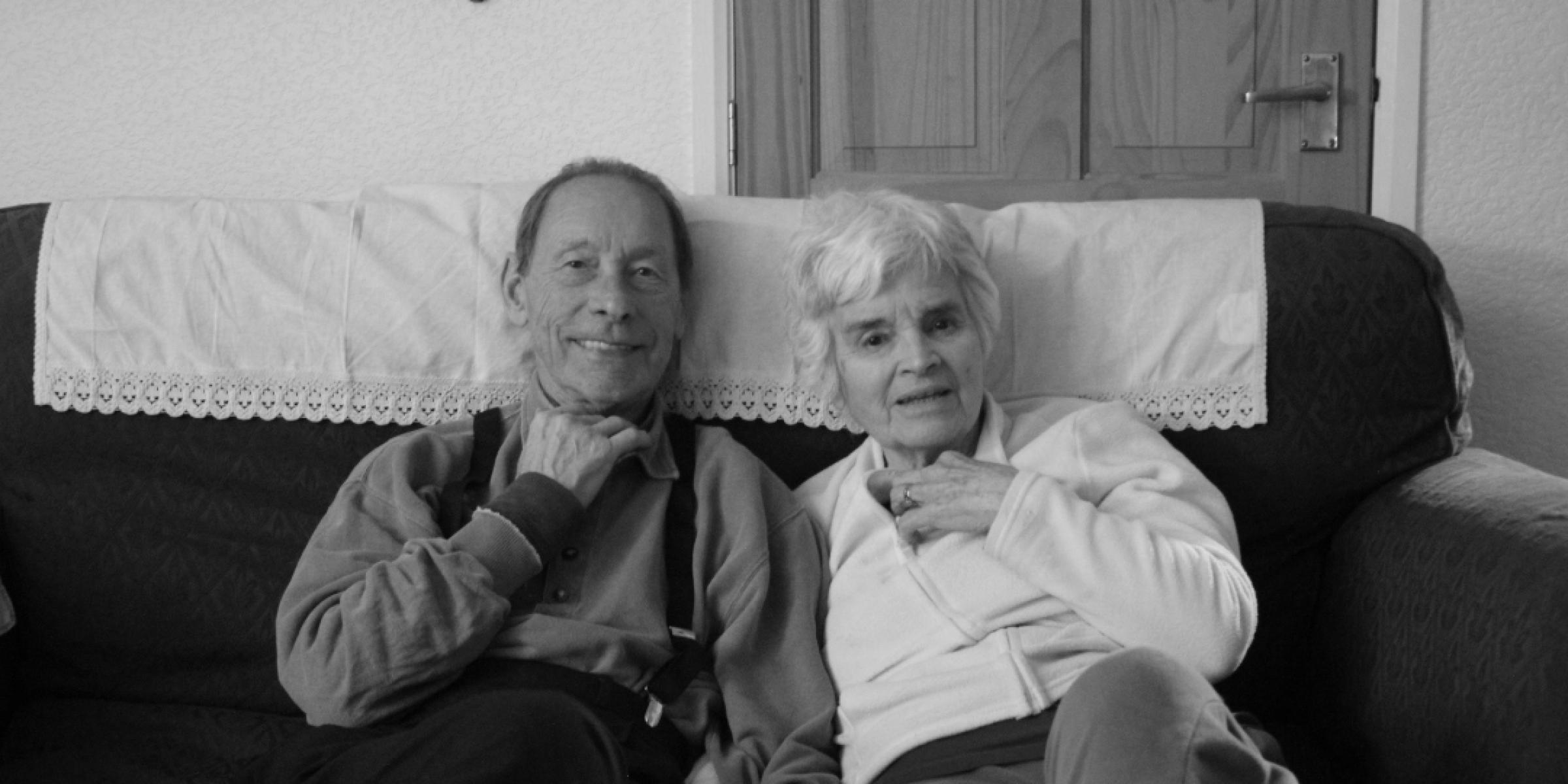 Kyra's grandparents, Aubrey and Winnifred, sat watching television together