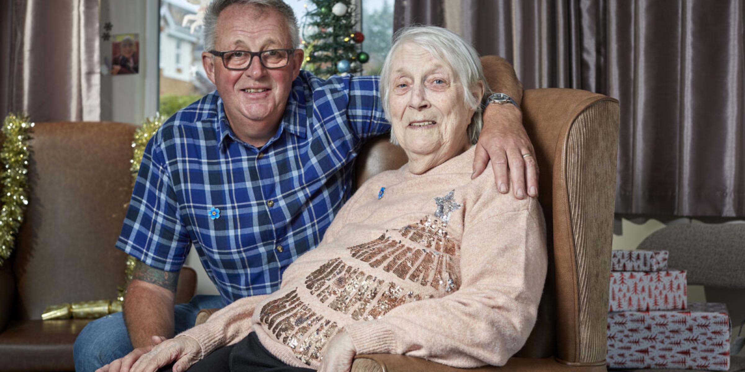 Christmas Dementia blog service users Peter and Doreen on a sofa