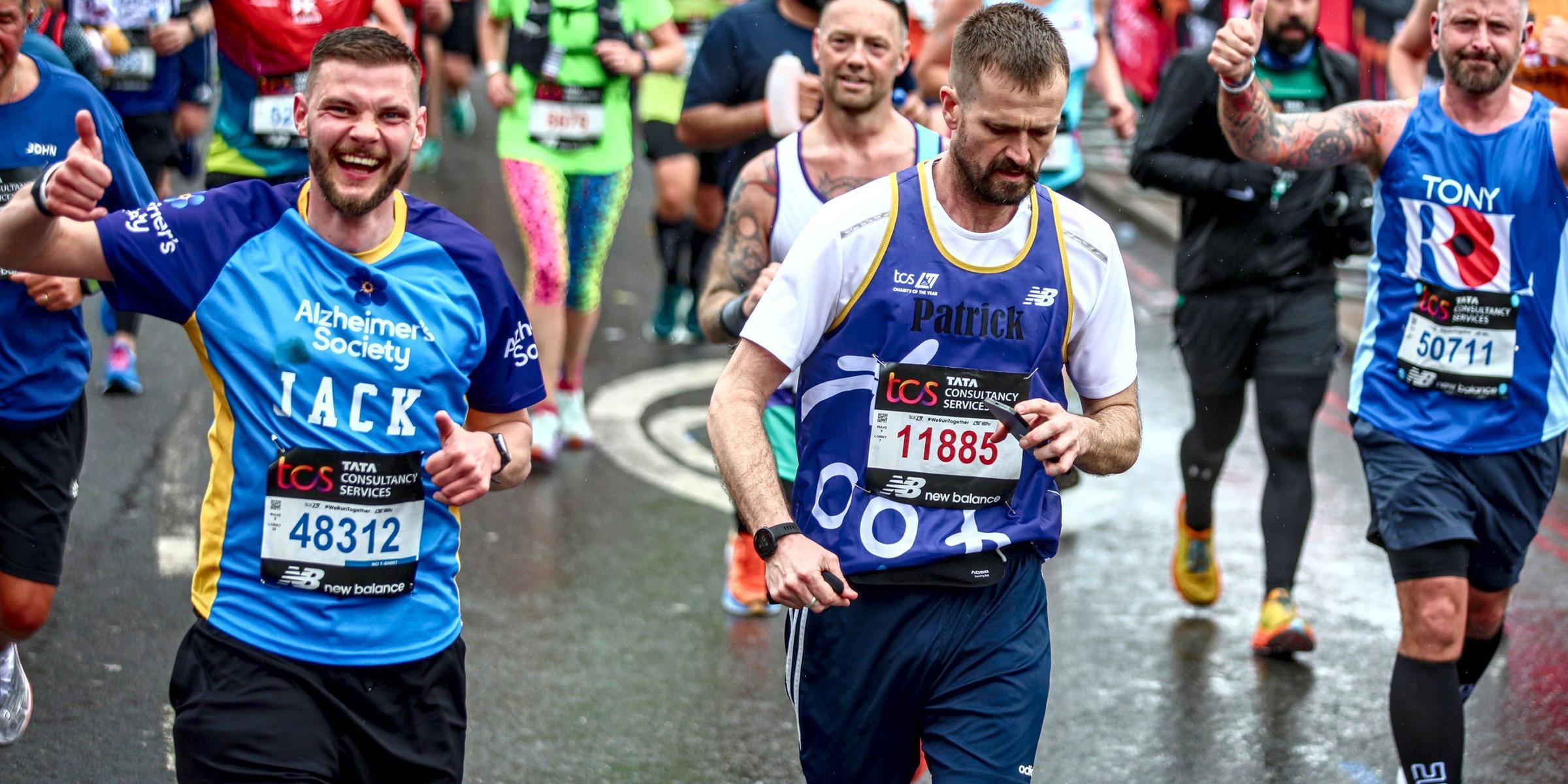 Jack Gibson with other runners during a running event