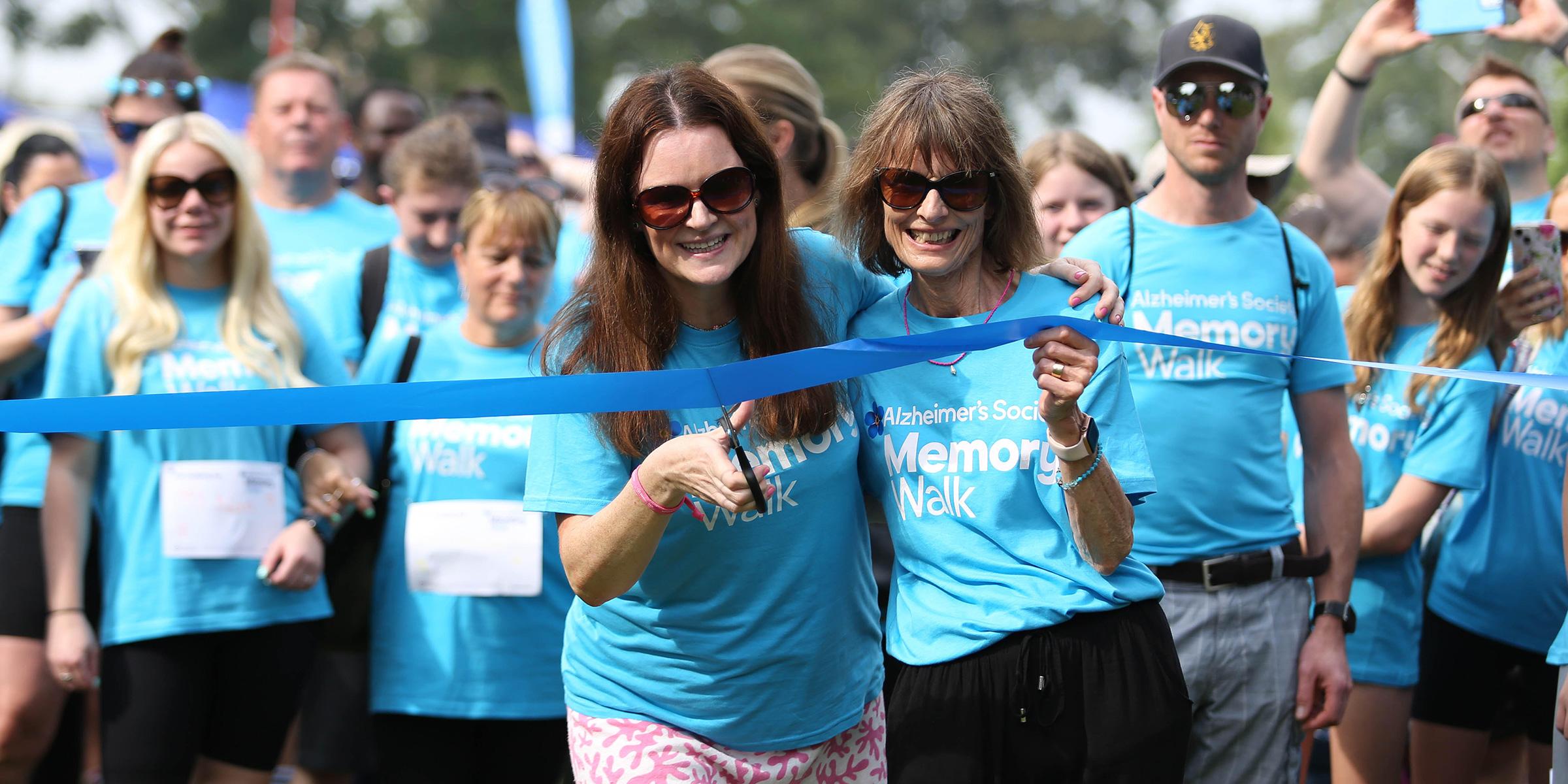 Michelle Spratt cuts the ribbon at Windsor Memory Walk 2023