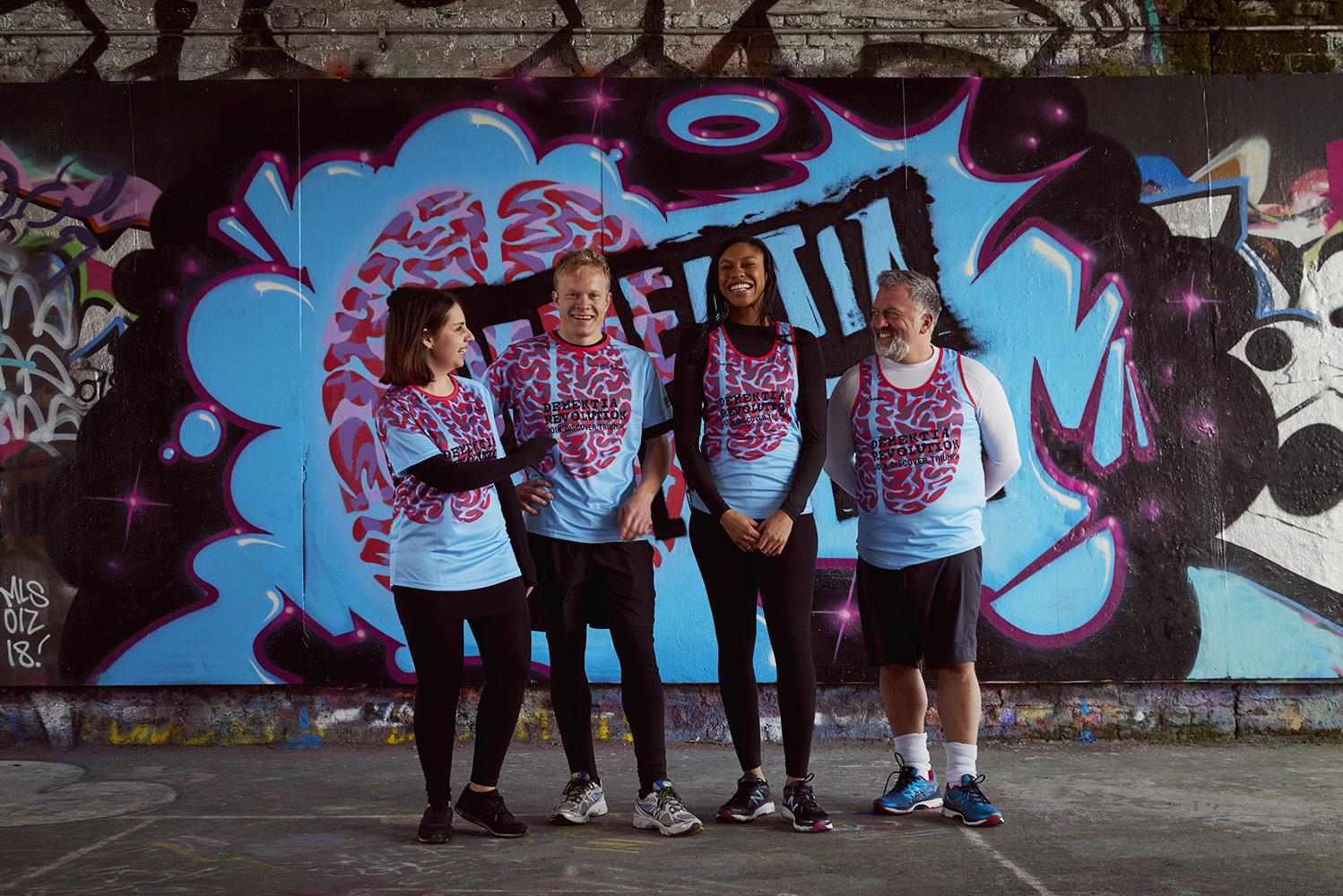 Dementia revolution runners smiling 