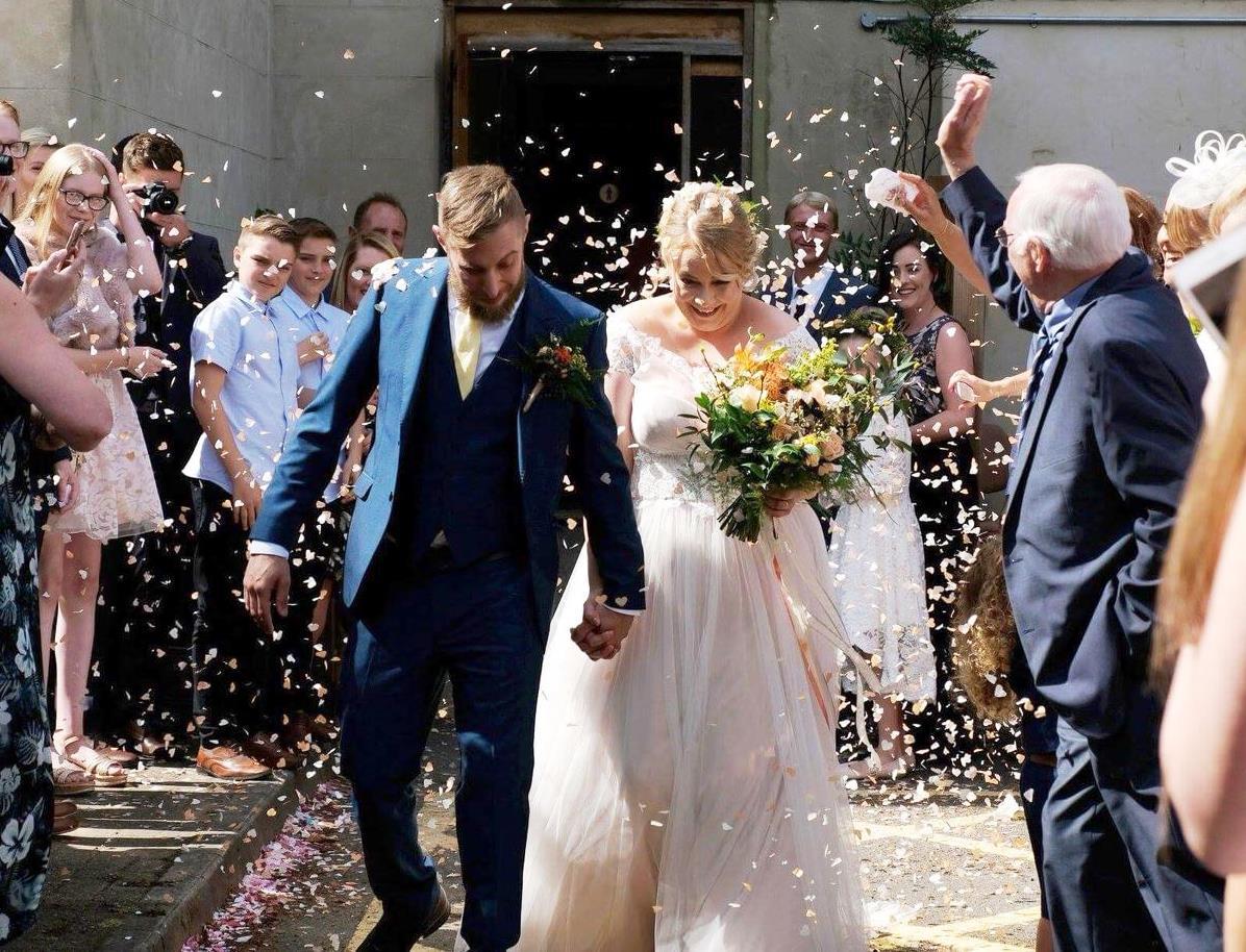 Daniel and Jordan wed in a romantic ceremony