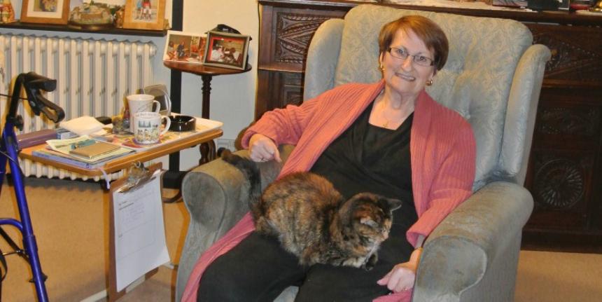 Pauline Garside at home in 2012
