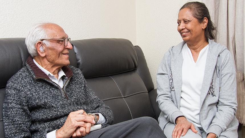 Pratap Sanghrajka with his sister-in-law Prafulla