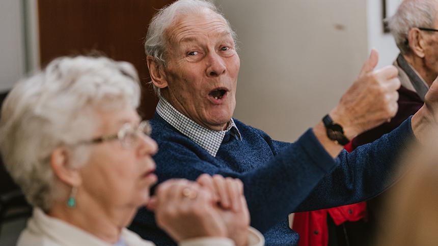 Love to Move group members enjoying a session