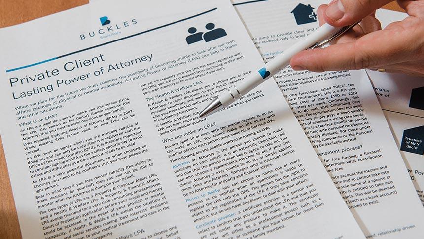 Going through a lasting power of attorney