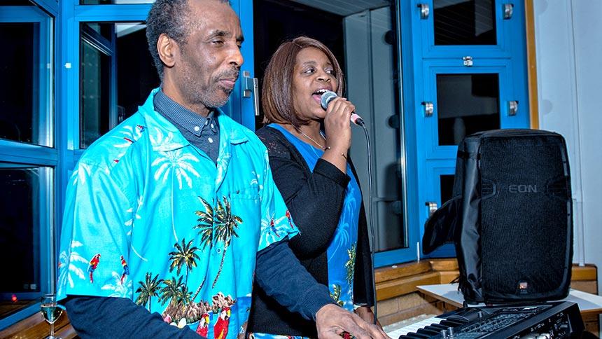 Diana Smith-Harris peforming with her husband Eugene