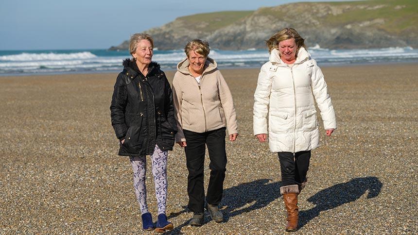 Pam Wood with her volunteer Sue and daughter Julie