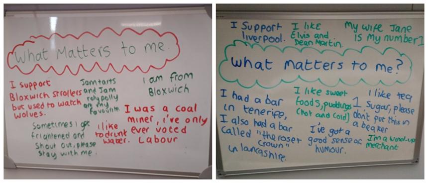 What matters to me whiteboards