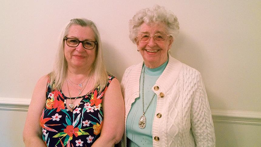 Sue Lysons with Norma