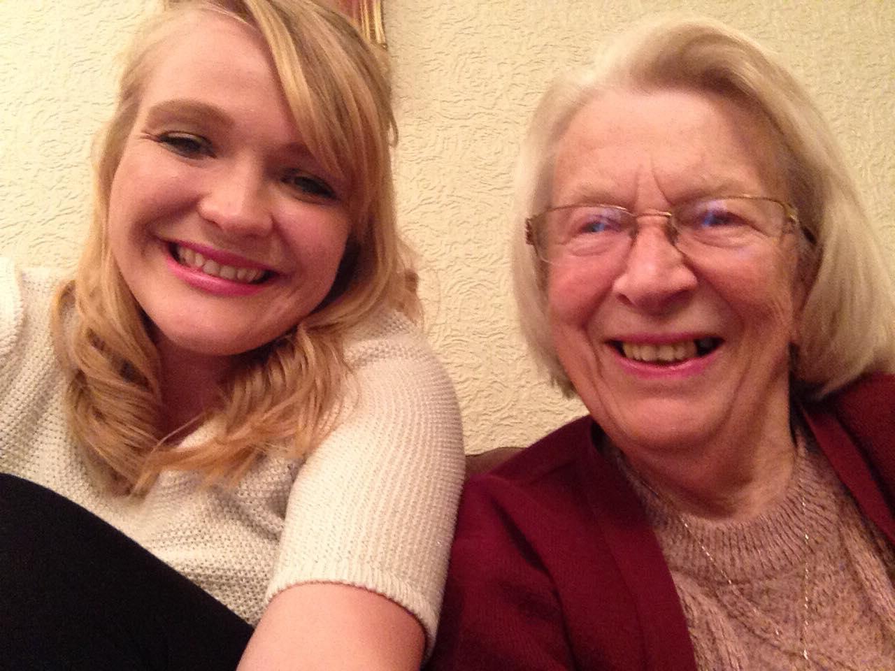 Lydia and Nana smiling