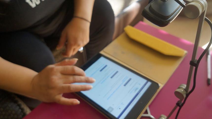 Testing Dementia Connect using a tablet computer