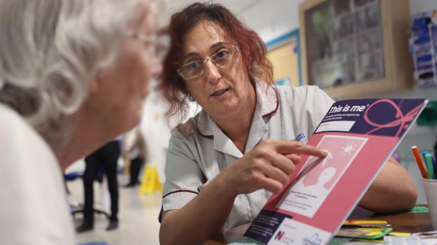 Hospital staff using This is me