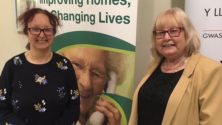 Louise Barham (right) with Claire Roberts from Care & Repair