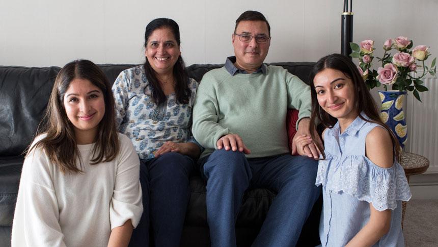 Nimisha Sharma with her family