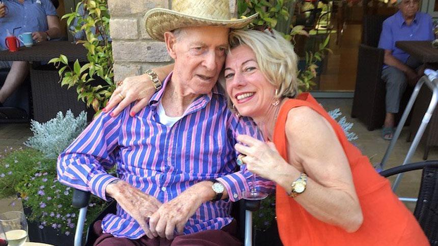 Susie Woodman with her dad