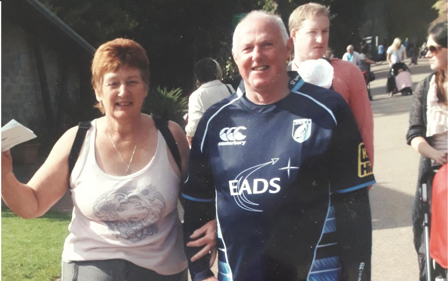 Anne and Allen walking