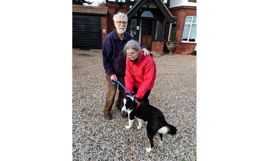 Tony and Sheila with their dog, Rino