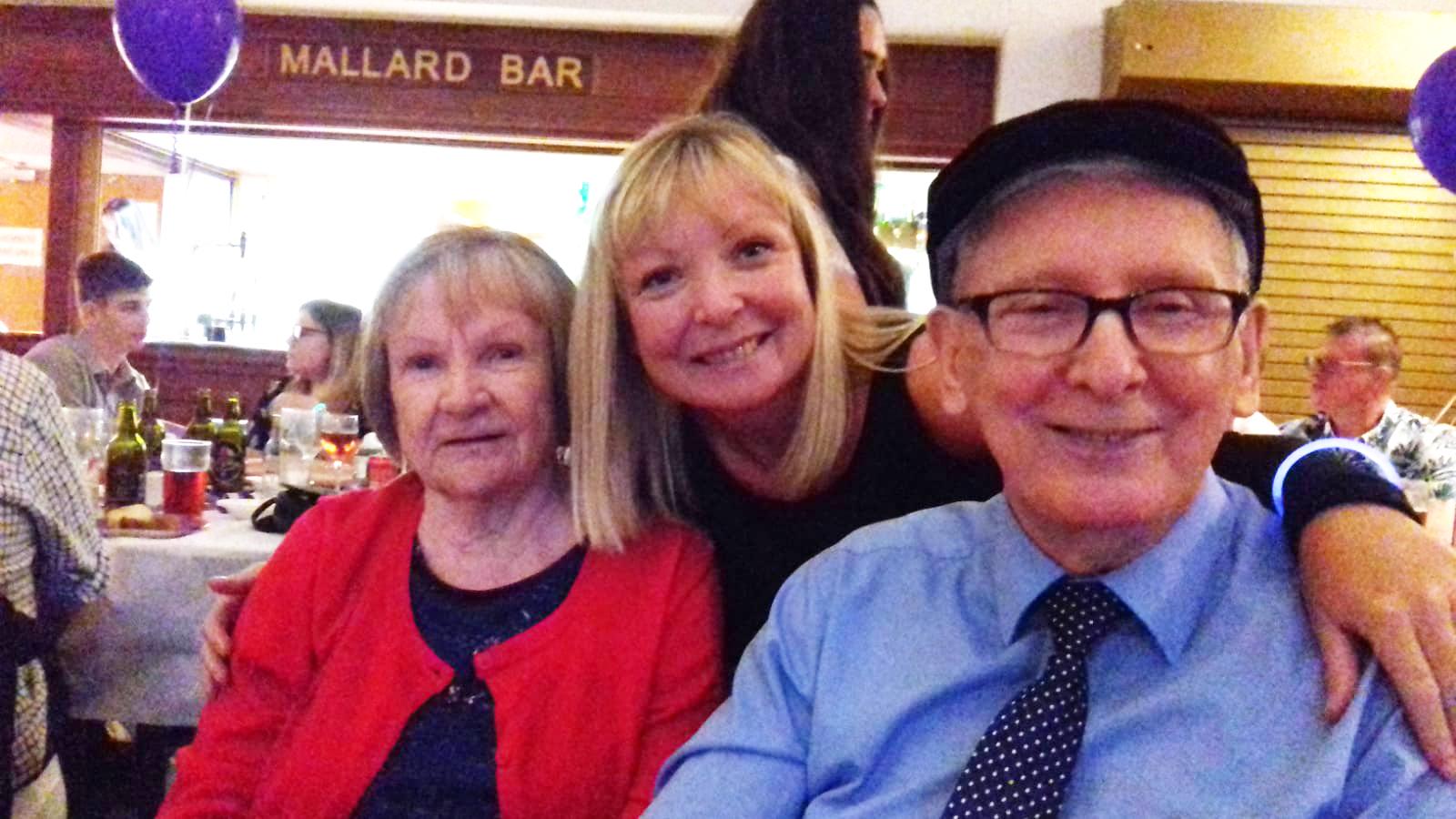 Rebecca with mum and dad