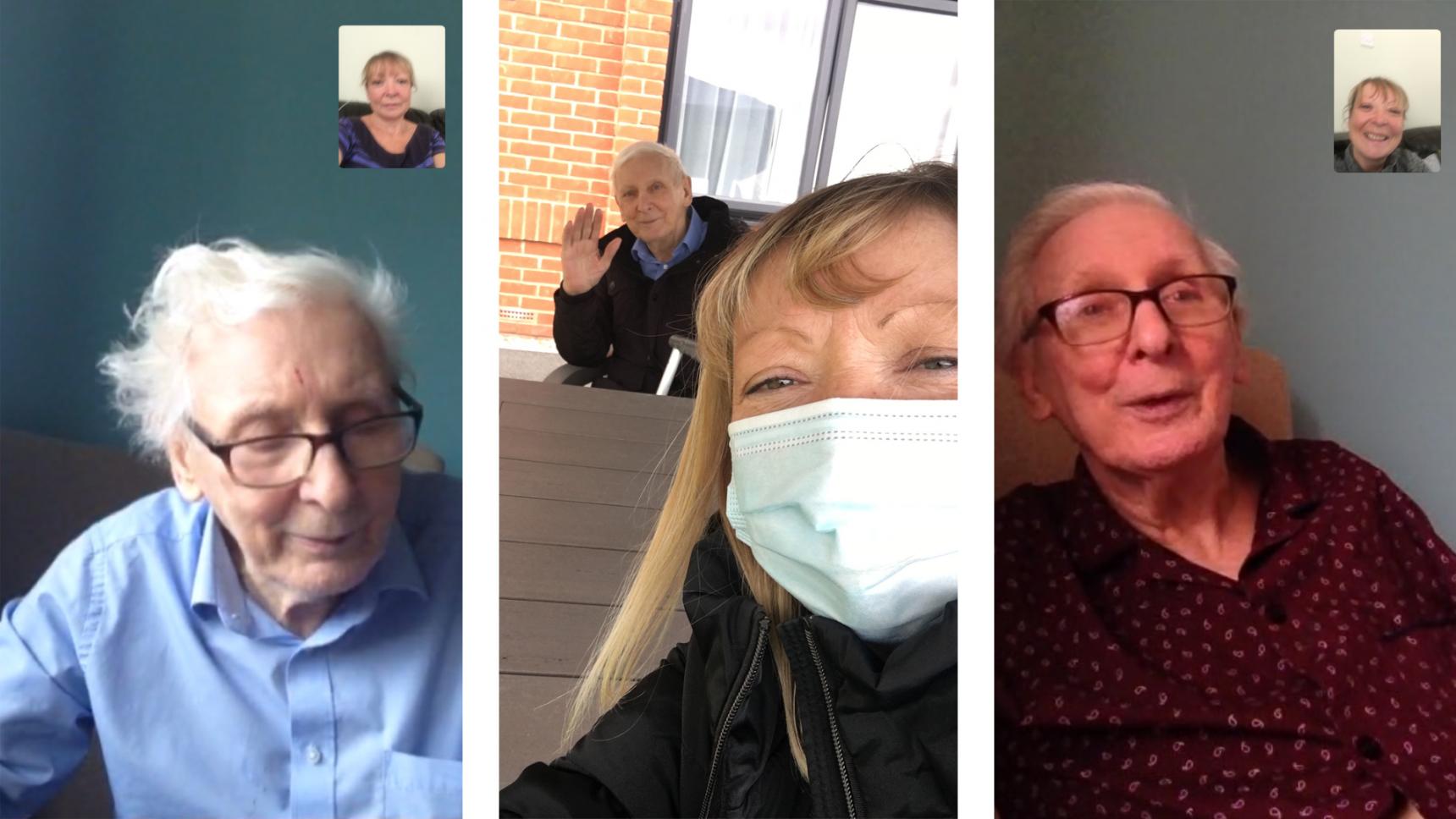 Rebecca and John talking over video call