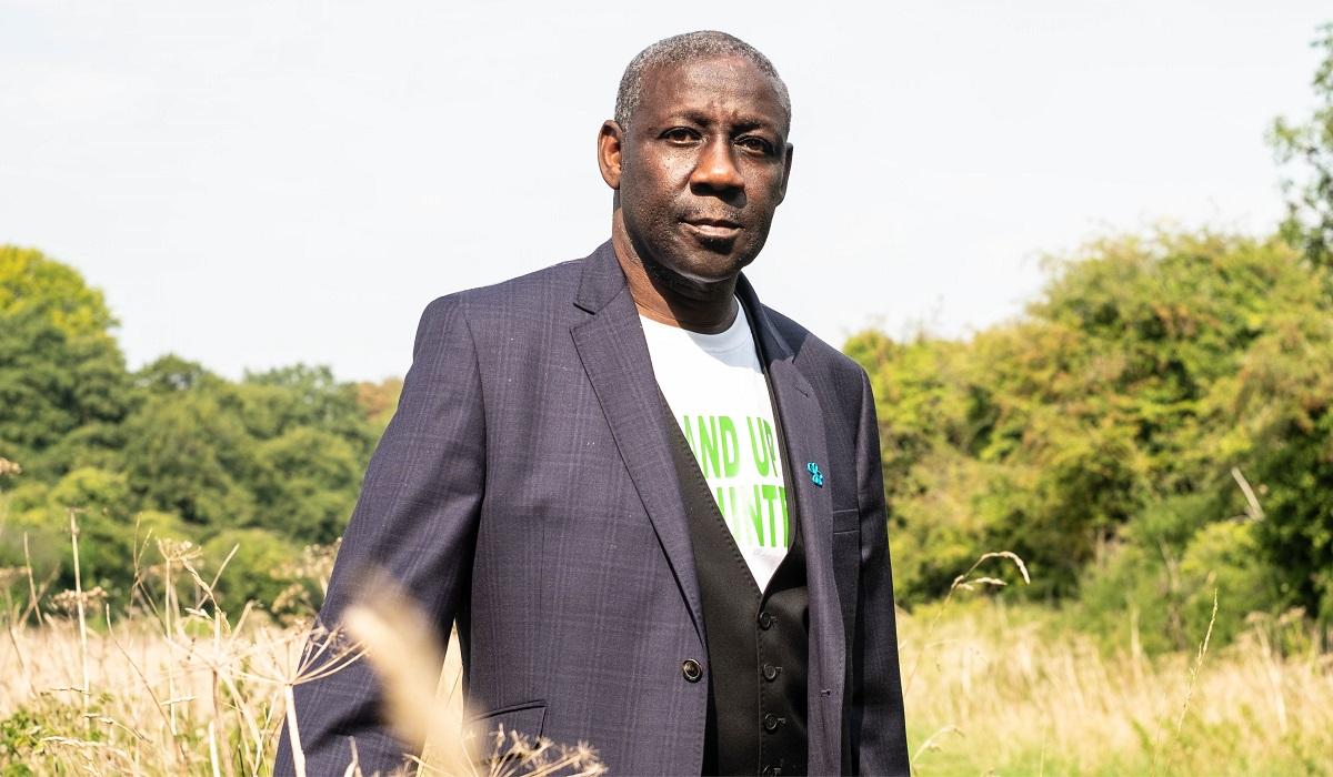 Ronald Amanze outside