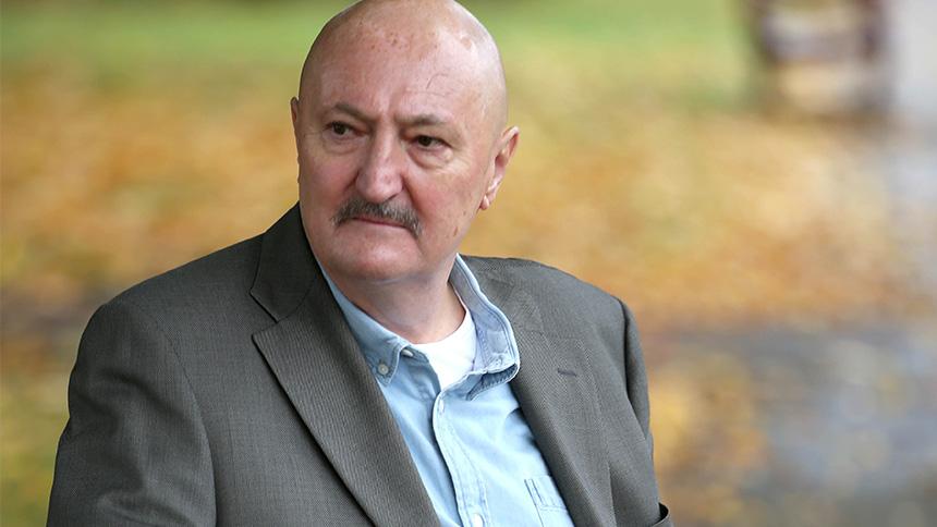 Kevin Jones sitting outside