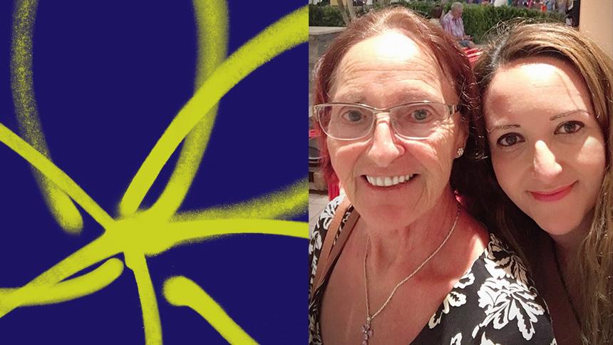 Diana Reisgies Baez with her mother