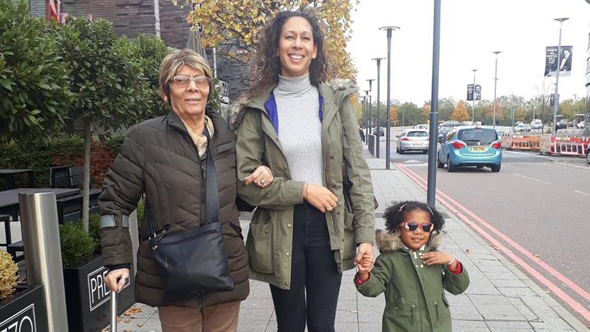 Yvonne Ducasse with her family