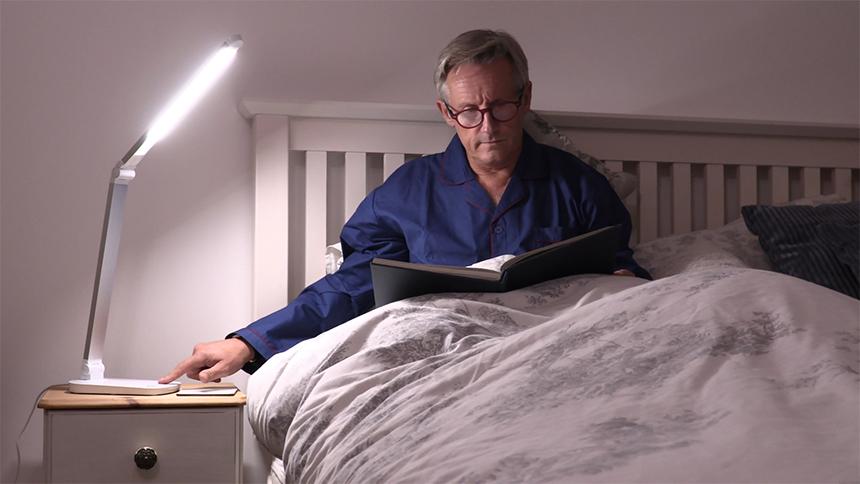 Daylight touch desk lamp