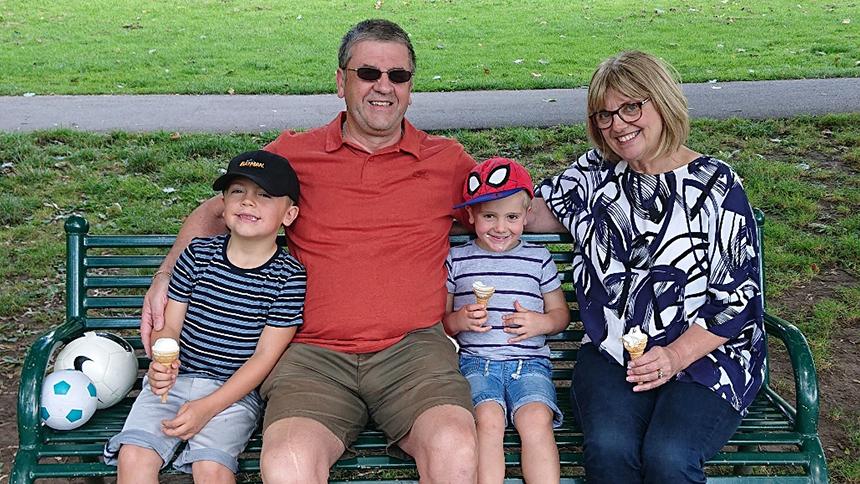 George Gallimore with family