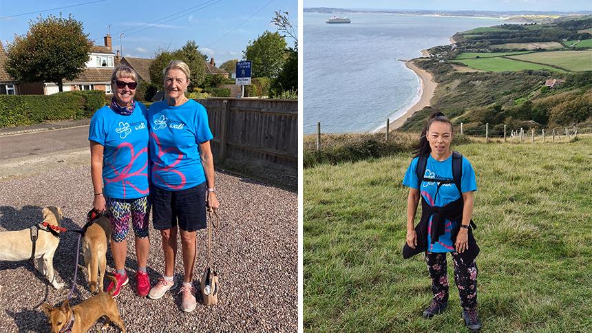 Two lots of Memory Walk supporters.