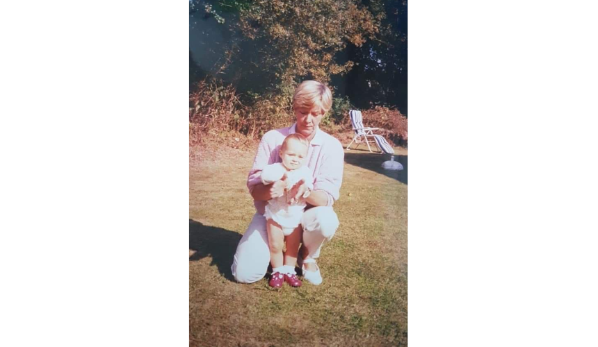 Aimee as a child with her grandmother 