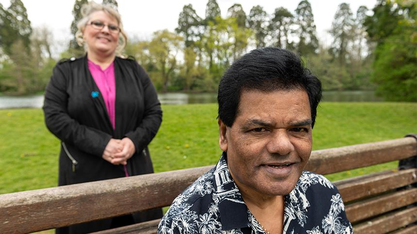 France Savarimuthu with his wife, Helen