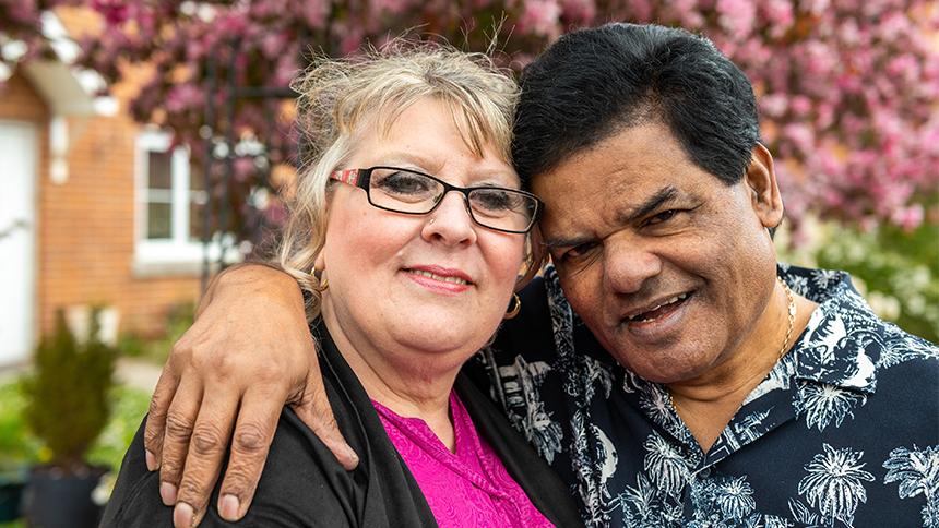 France Savarimuthu with his wife Helen