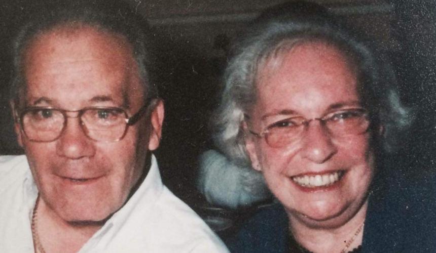 Natasha's grandparents smiling