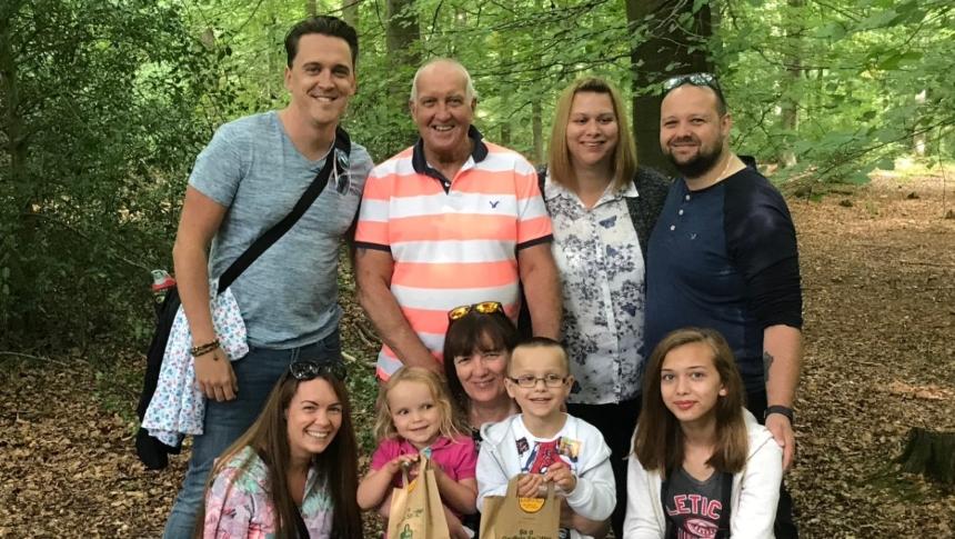 Keith with his wife and family on a day out