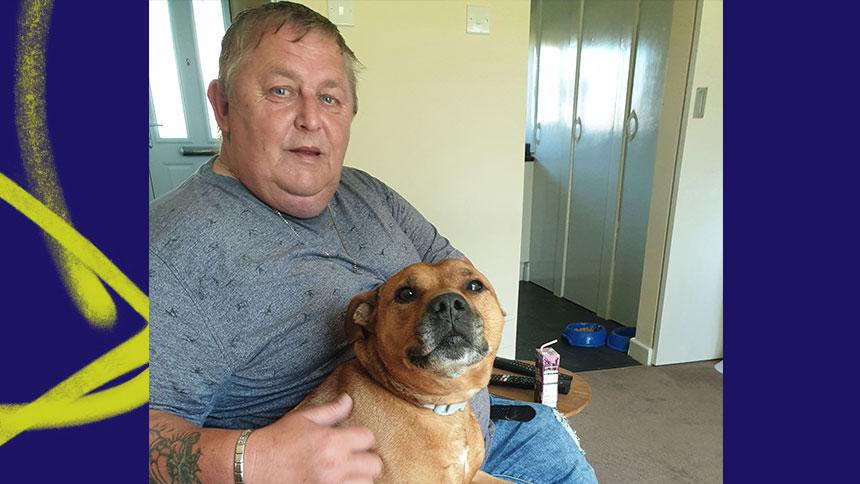 Peter Harris with Rocky