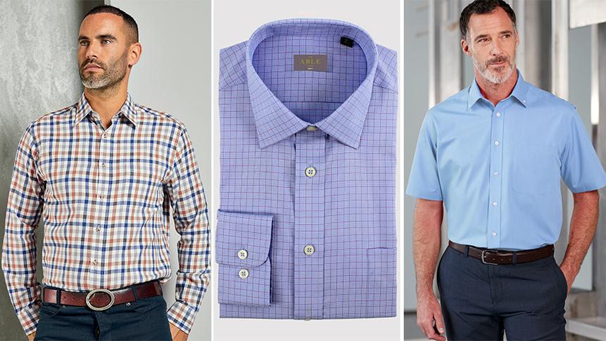 ‘James’ shirt, ‘Martin’ shirt and ‘Hugh’ short sleeve shirt