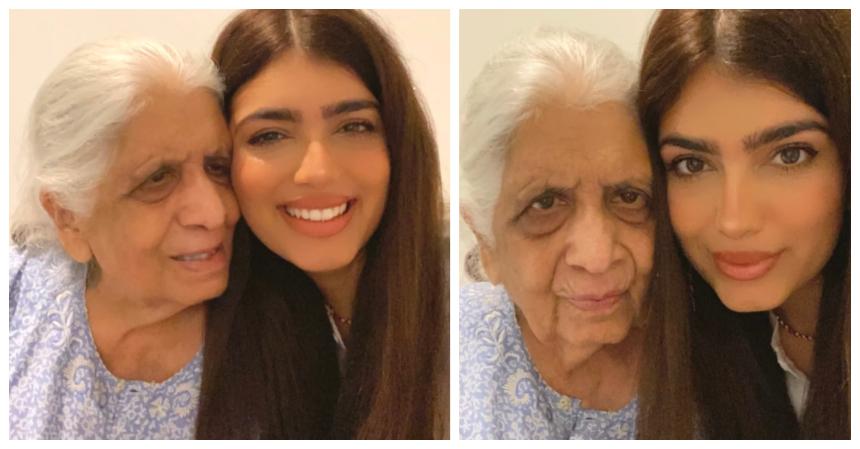 Shree smiling with her grandmother 